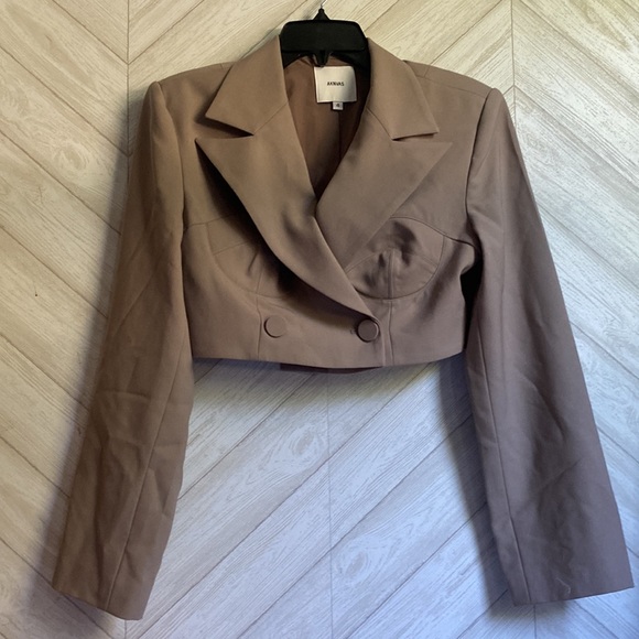 NEW Aknvas stone blazer crop 4 - Picture 4 of 10